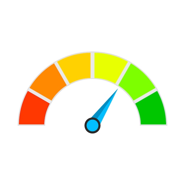 Bright indicator spectrum colored for interface credit score