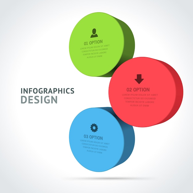 Bright isometric circle chips marketing analyzing infographics scheme realistic template vector