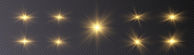 Bright light effect. Star Sun Illumination for vector illustration. Shiny sun effect. Vector