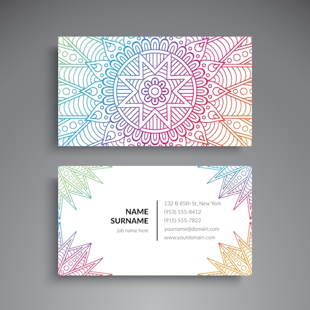 Bright mystical business card