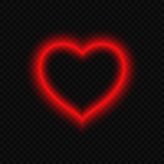 Bright neon heart