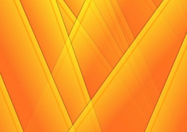 Bright orange smooth stripes abstract background Vector minimal design illustration