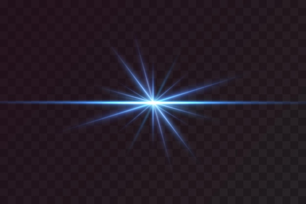 Bright particles, burning blue lights, stars, lasers. Vector.Light lights flash.