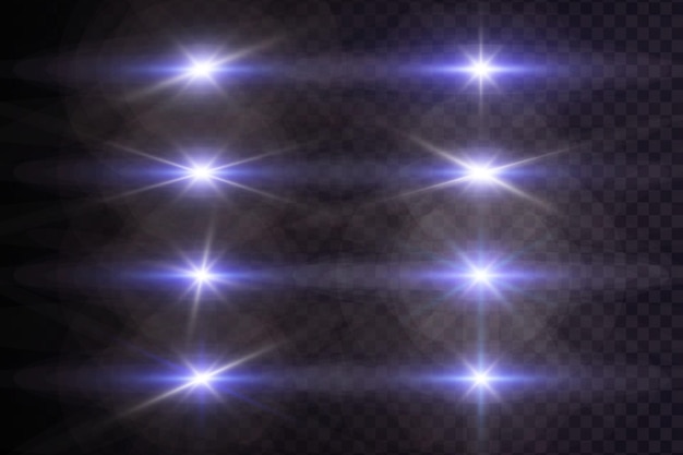 Bright particles burning blue lights stars lasers Vector