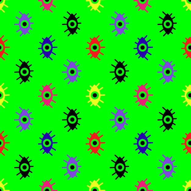 Bright pattern of abstract eyes Vector