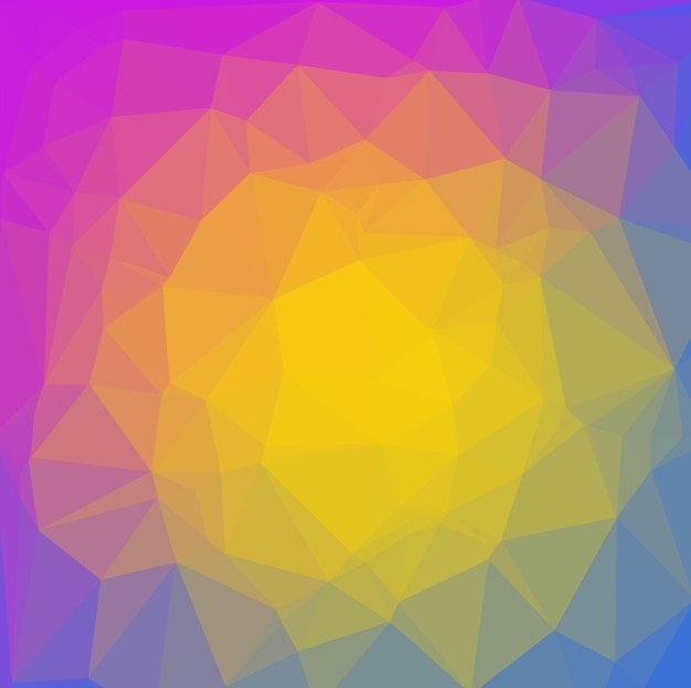 Bright poligonal yellow and blue background