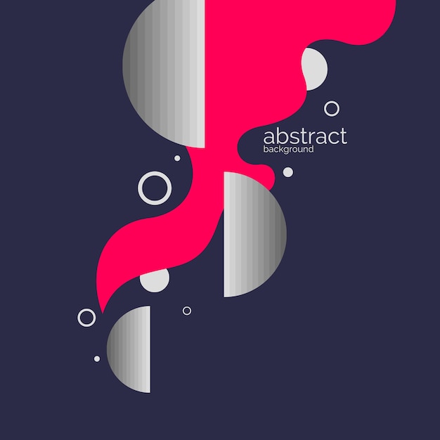 Bright poster with dynamic waves Vector illustration in minimal style