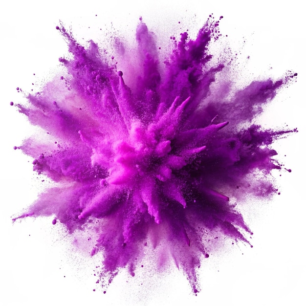 Vector bright purple paint color powder festival explosion burst