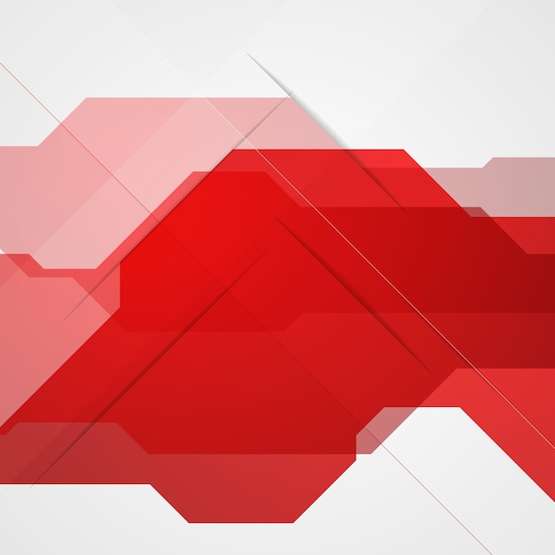 Bright red abstract tech background