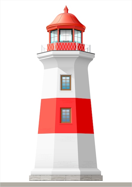 Bright sea lighthouse