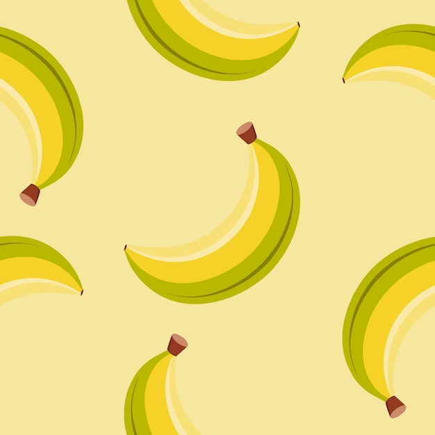 Bright seamless pattern of ripe bananas