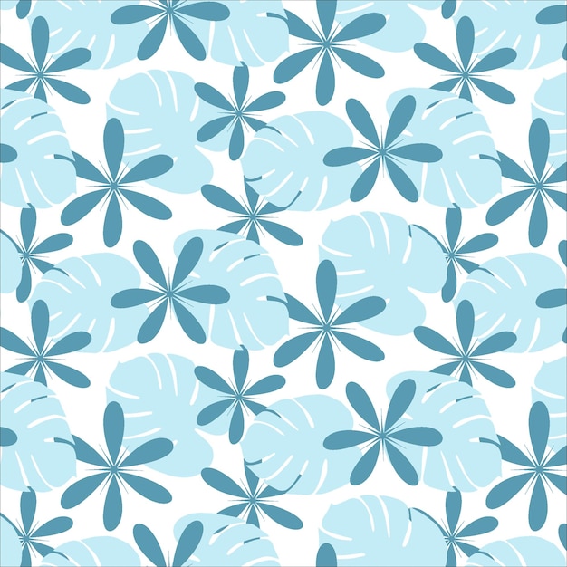 Bright seamless pattern in trendy winter shades with hand drawn elements on a transparent background