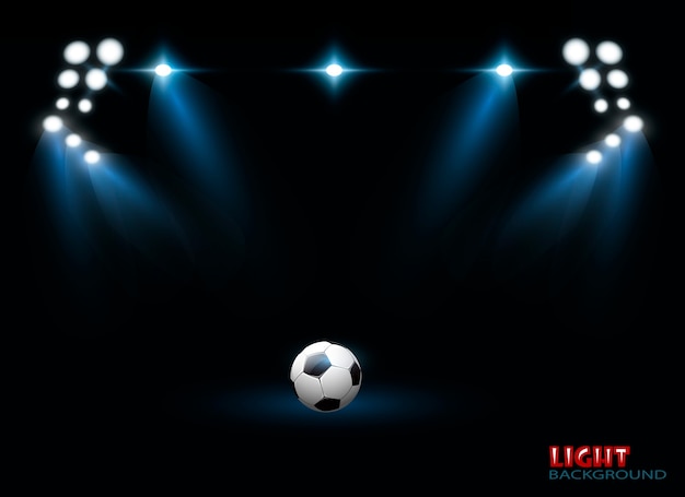 Bright stadium arena lights vector design.