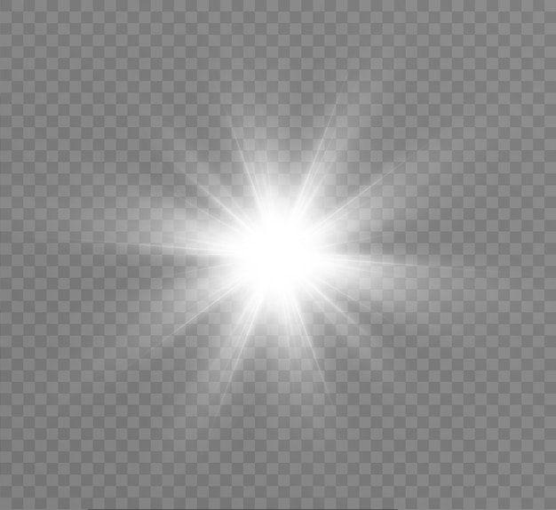 Bright star, bright sun, light effect.