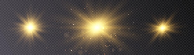 Bright Star Transparent glossy gradient glitter bright flash PNG texture Sun light effectVector