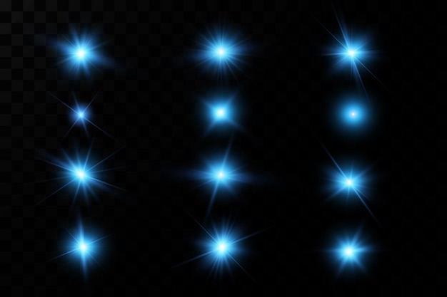 Bright stars light effect Bright particlesVector