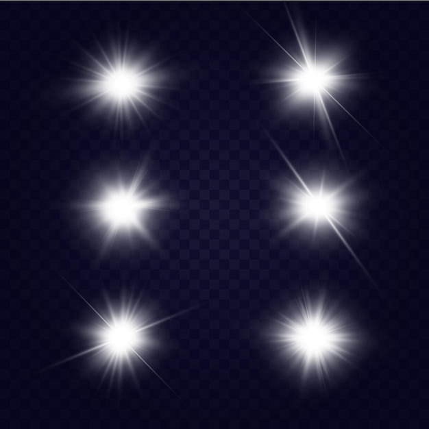 Bright stars light effect Bright particlesVector