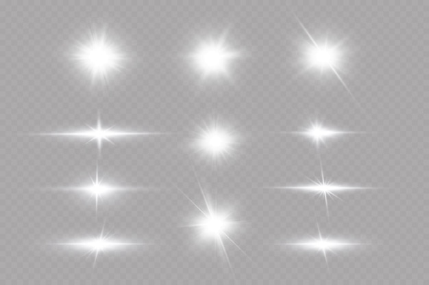 Bright stars light effect Bright particlesVector