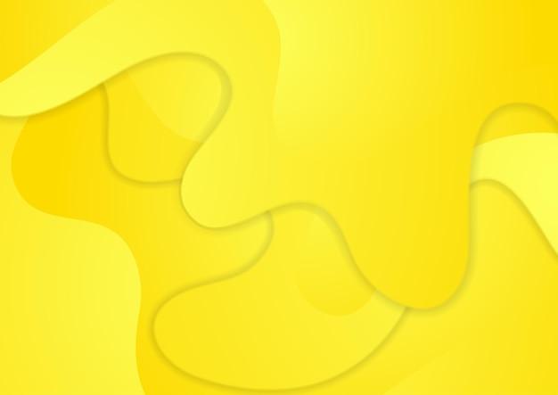 Bright yellow corporate wavy abstract background Vector minimal design