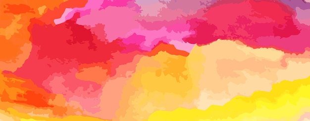 Bright yellow and pink watercolor background