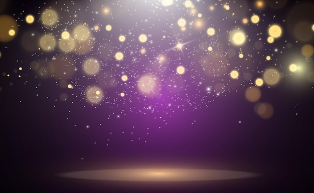 Brilliant gold dust vector shine. Glittering shiny ornaments for background. Vector illustration.	
