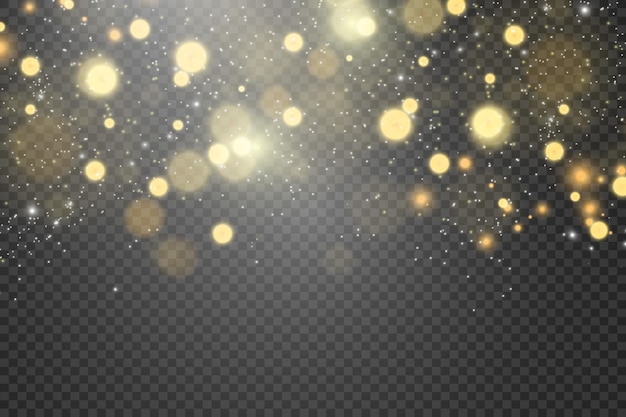 Brilliant gold dust vector shine Glittering shiny ornaments for background Vector illustration