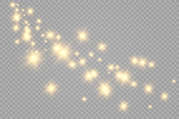 Brilliant gold dust vector shine. Glittering shiny ornaments for background. Vector illustration.