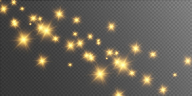 Brilliant gold dust vector shine. Glittering shiny ornaments for background. Vector illustration.