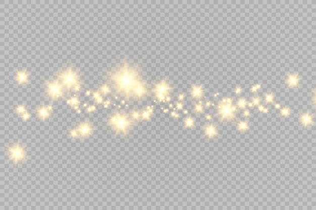 Brilliant gold dust vector shine. Glittering shiny ornaments for background. Vector illustration.