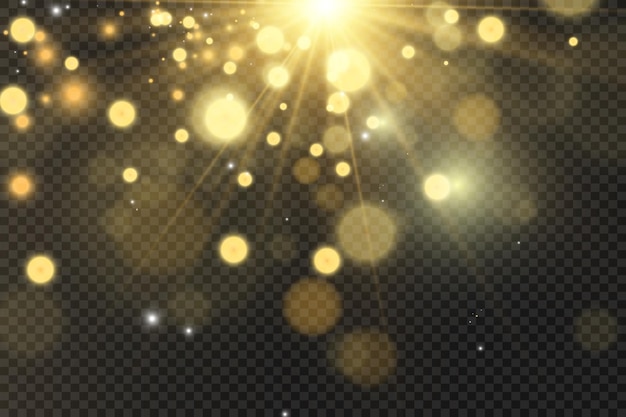 Brilliant gold dust vector shine. Glittering shiny ornaments for background. Vector illustration.