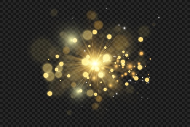 Brilliant gold dust vector shine. Glittering shiny ornaments for background. Vector illustration.