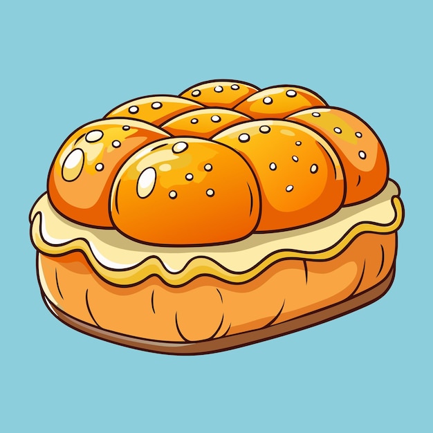 Brioche Food Vector Art Design Food Vector Illustration