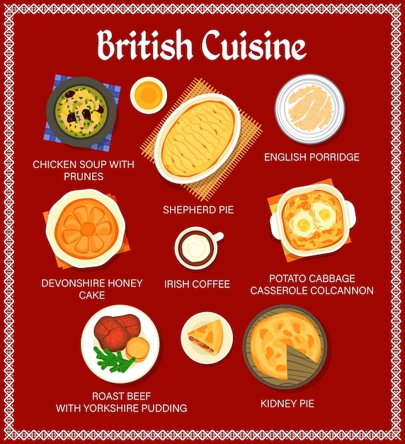 British cuisine dishes food meals restaurant menu