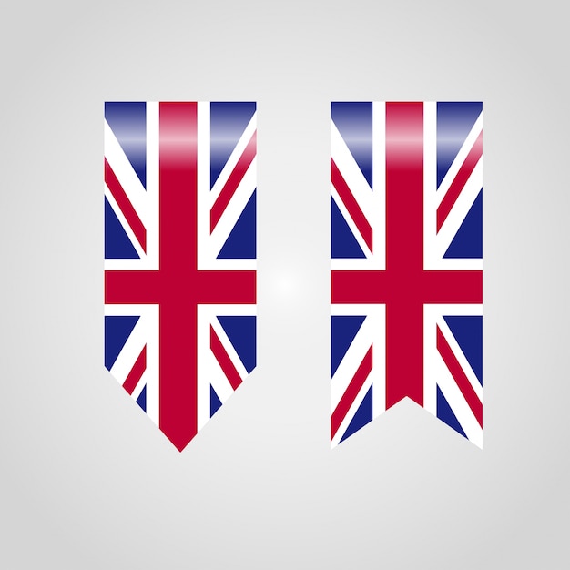 British flag design vector set