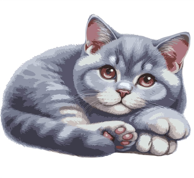 British Shorthair clipart for graphic resource Fpr reusable