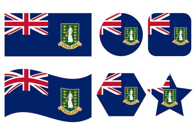 British Virgin Islands flag simple illustration for independence day or election