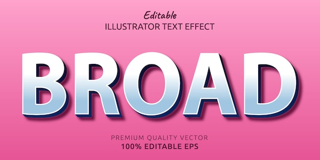 Broad Editable Text Style Effect