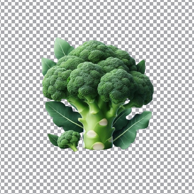 Vector a broccoli 3d isolated on transparent background