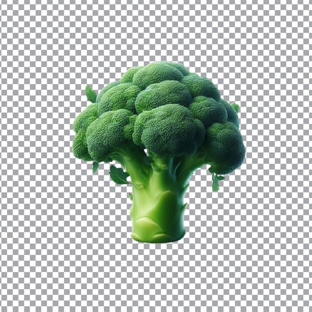 Vector a broccoli 3d isolated on transparent background