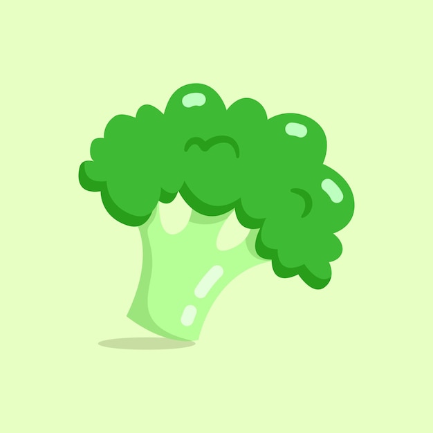 Broccoli minimalist style isolated on a white background