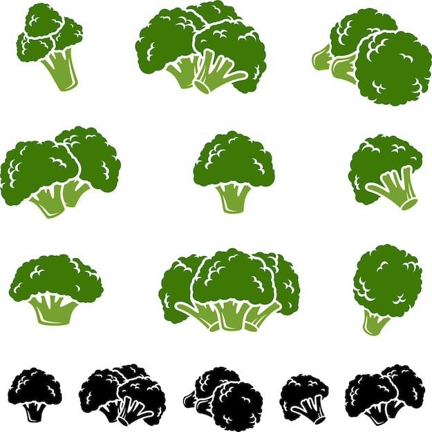 Broccoli set Vector