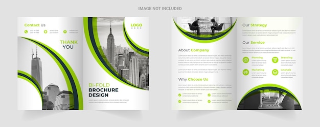 brochure bi fold tri fold 16 pages informative a4 size corporate creative minimal abstract template