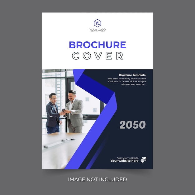 Brochure cover template, business corporate annual report or book cover design for multipurpose use