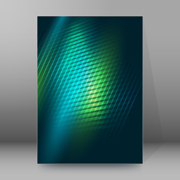 Brochure cover template vertical format glowing background20