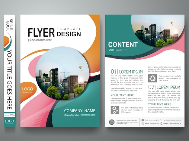 Brochure design template vector