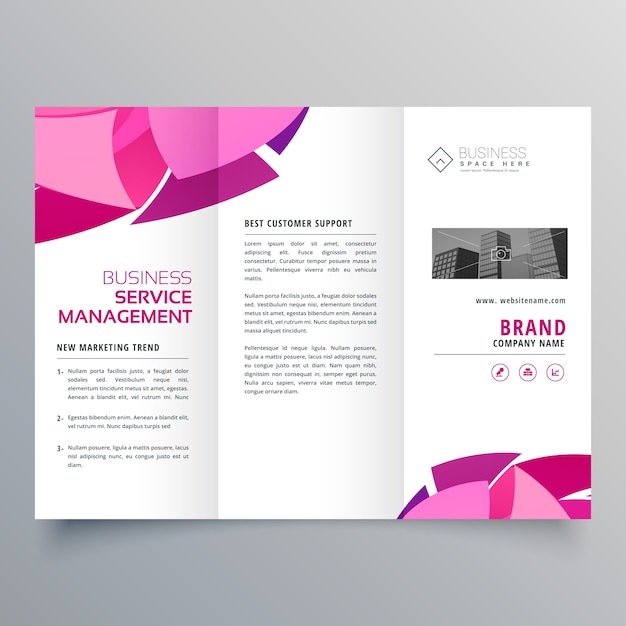 brochure design in trifold style creative template