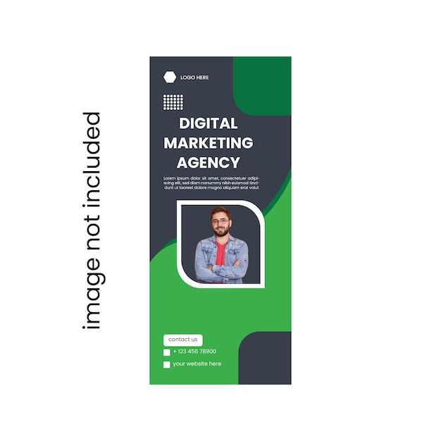 a brochure for digital marketing is shown on a white background