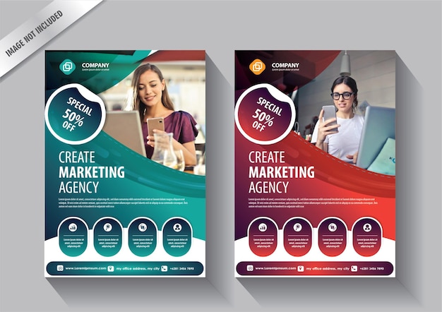 brochure flyer business template for layout cover annual report company