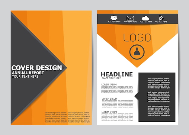 Brochure flyer layout template