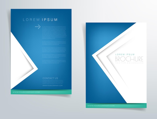 Brochure graphic geometric triangle overlap vector layer background for text and message design